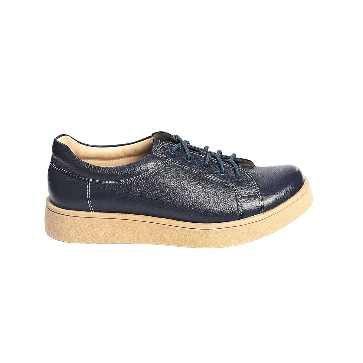 ESTODAS - Zapatilla de Cuero para Mujer Estodas Sneaker 2C Azul Minifloater