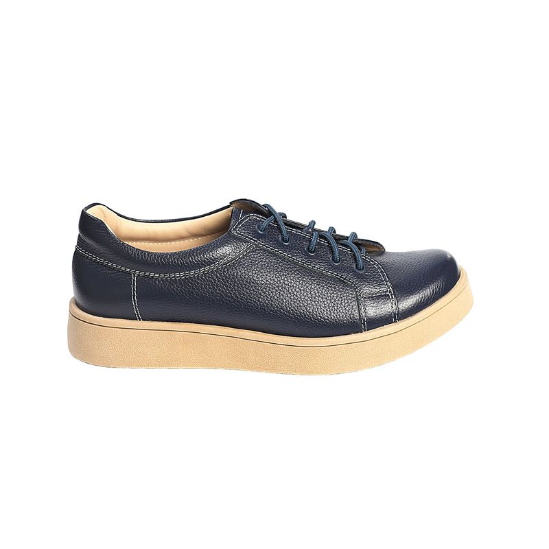 ESTODAS - Zapatilla de Cuero para Mujer Estodas Sneaker 2C Azul Minifloater