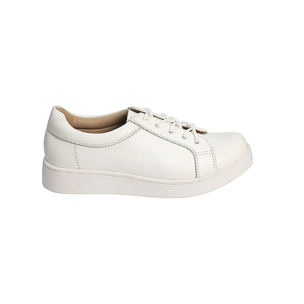 ESTODAS - Zapatilla de Cuero para Mujer Estodas Sneaker 2C Blanco Minifloater