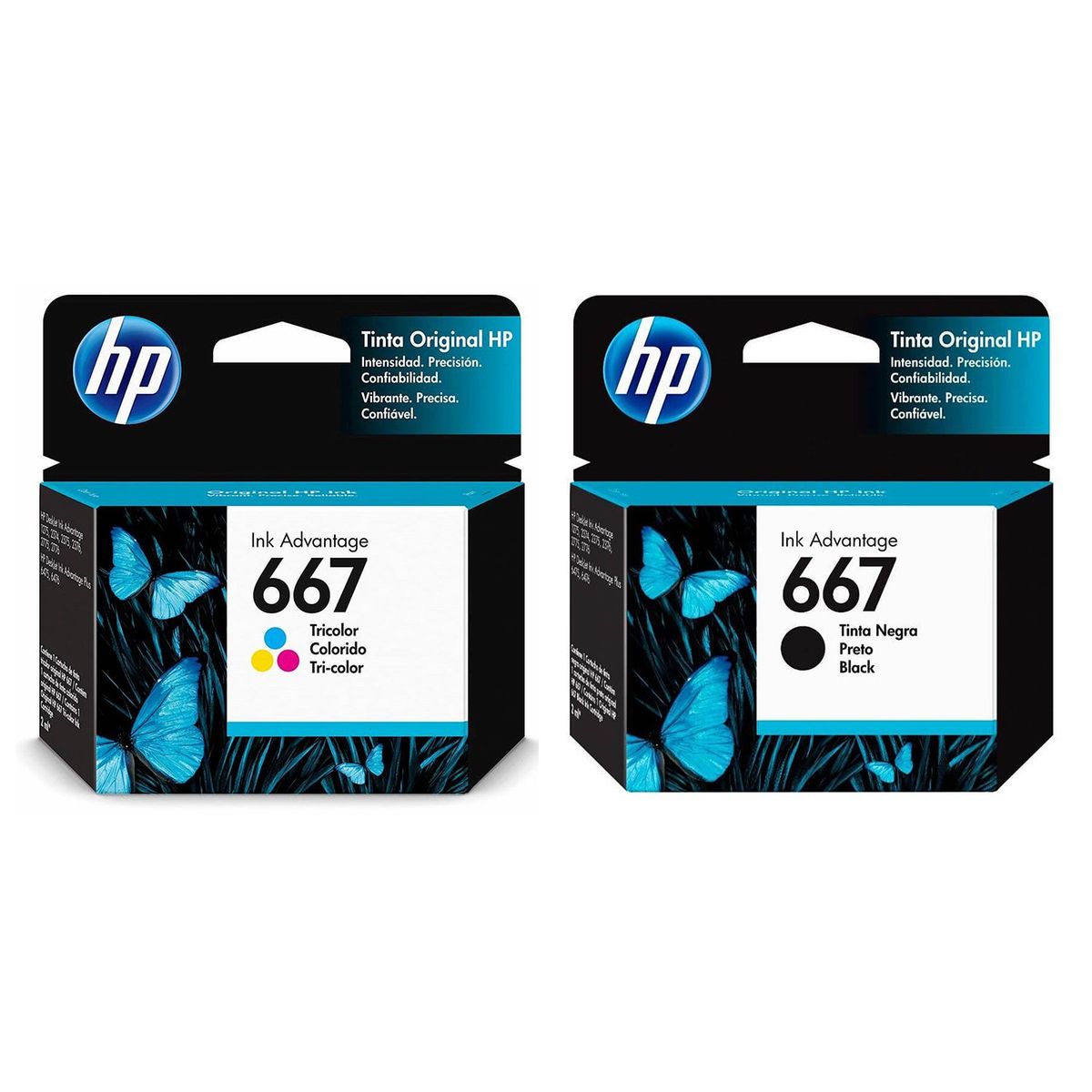 HP - Cartuchos Hp 667 Negro/Tricolor Originales