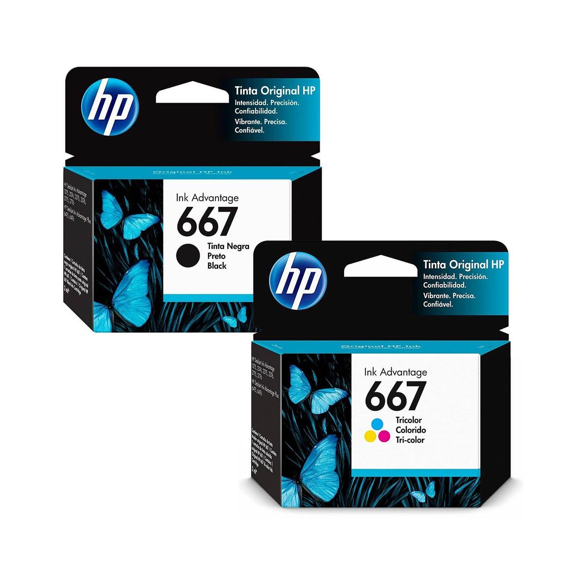 HP - Cartuchos Hp 667 Negro/Tricolor Originales