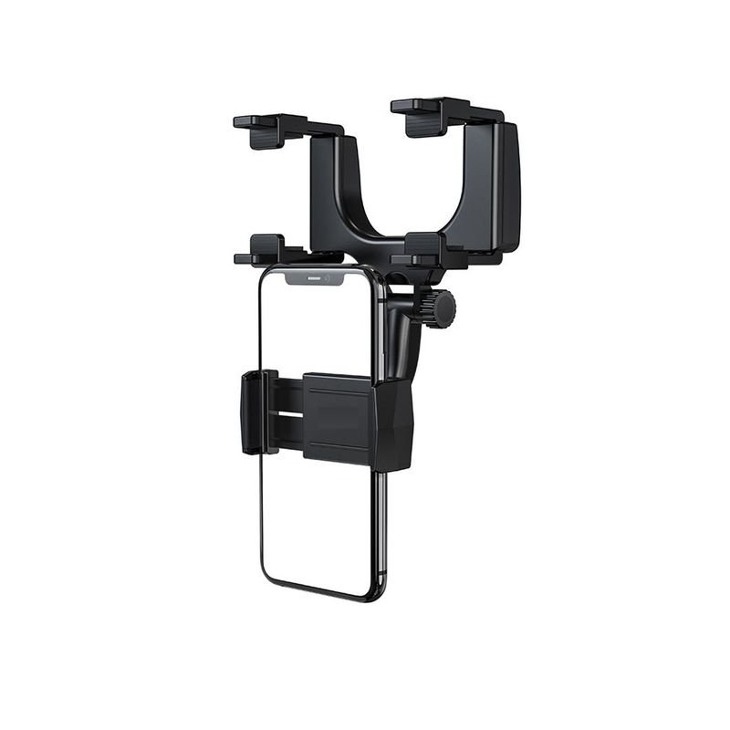 GENERICO - Soporte de celular para espejo retrovisor - Giro de 360°