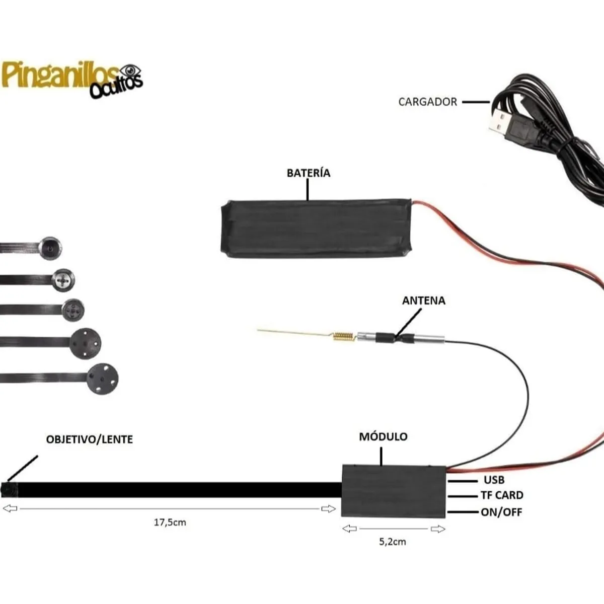 OEM - Camara Espia Full HD Graba COn Wi Fi y Sin Wi Fi larga Duración