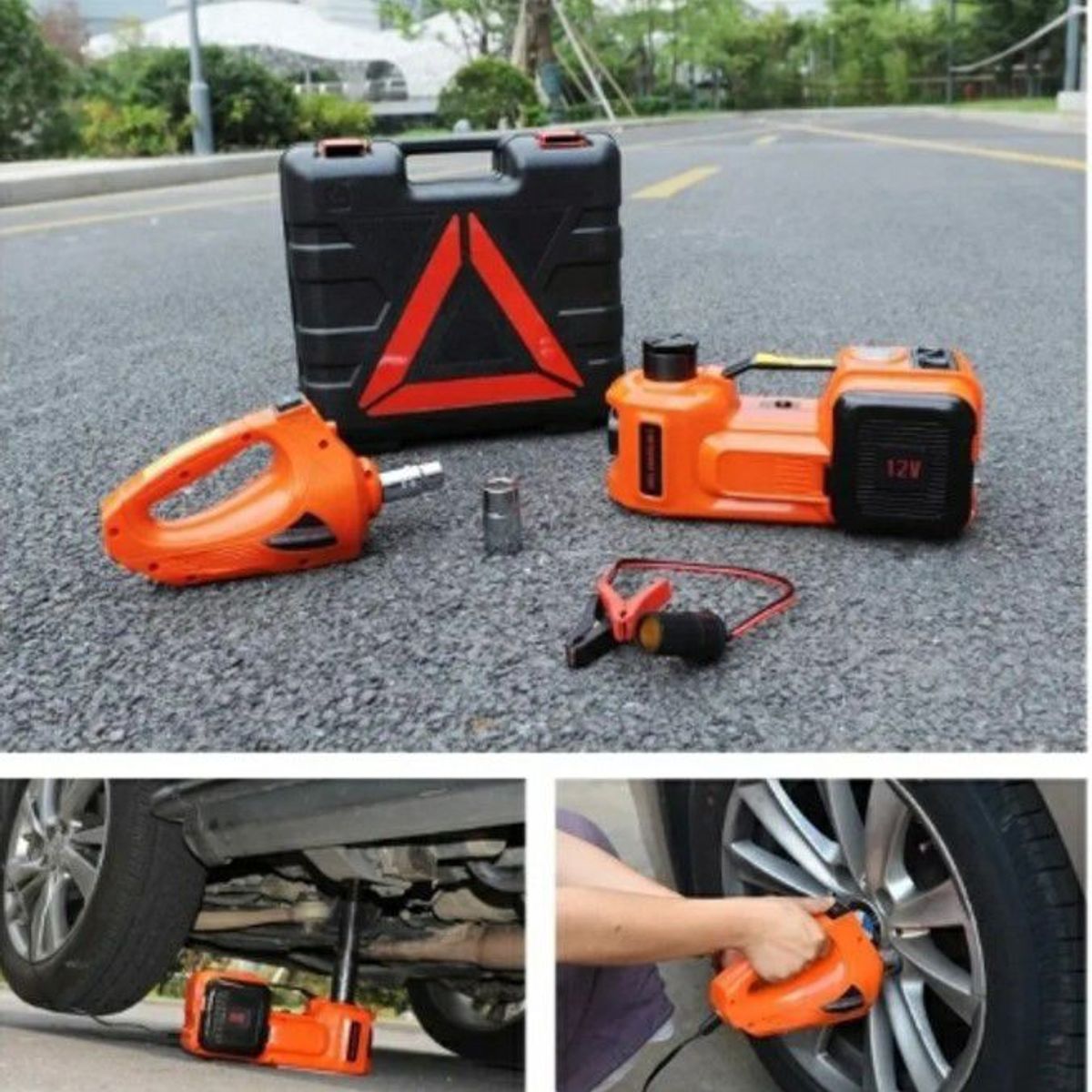 OEM - Gata  Electrica para Auto y Camioneta 5 T 3 en 1