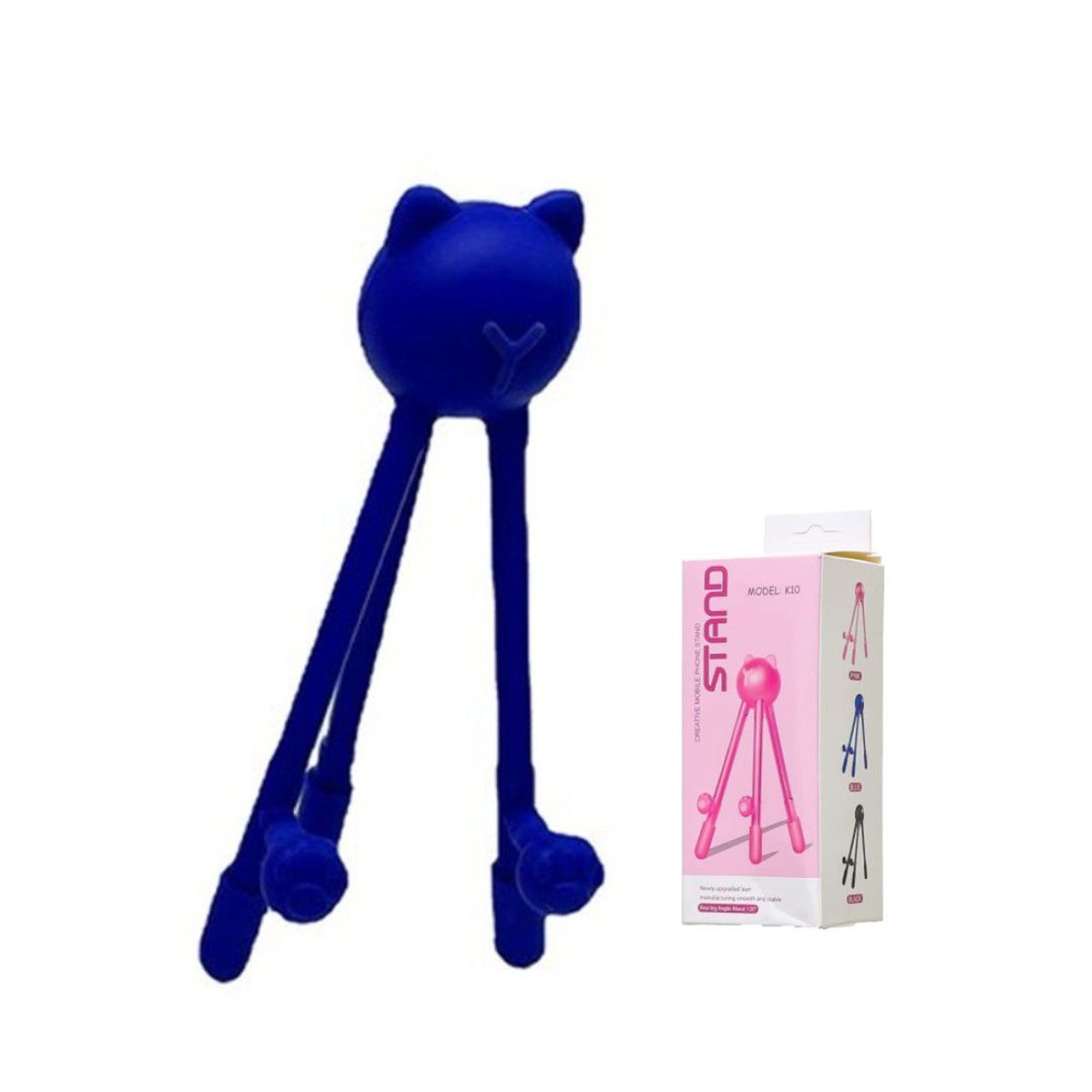 TODO FIT - Soporte Plegable para Móvil Diseño Gato K10 Azul