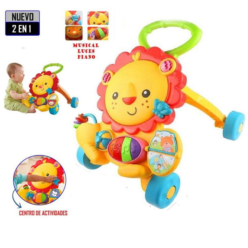 IDEAL - Andador Caminador Musical 2 en 1 León Didactico.