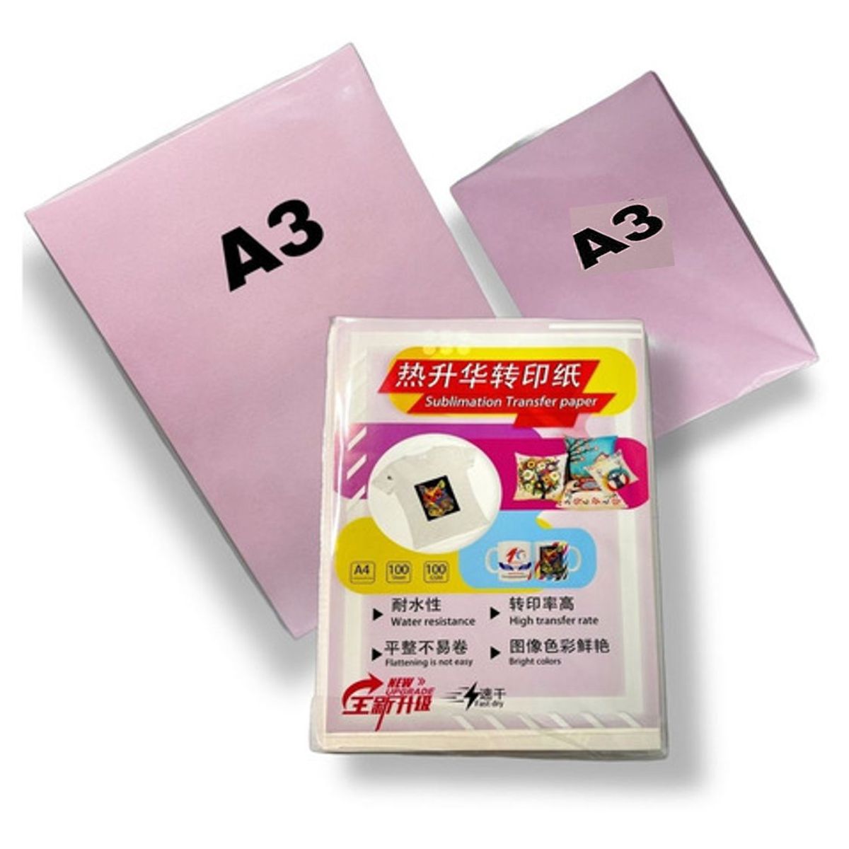 GENERICO - Papel De Sublimación Premium Tamaño A3 100 Hojas Paquete