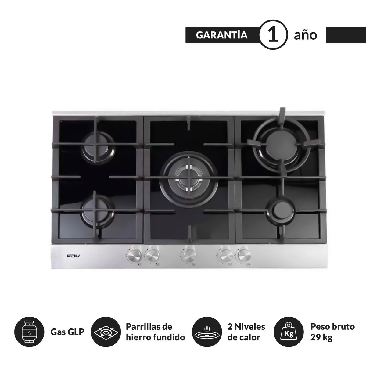 FDV - Encimera Deluxe Chef 90 cm Gas GLP FDV