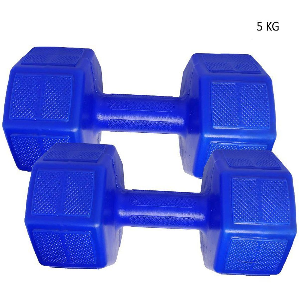 GENERICO - Par de Mancuernas de 5 kilos pesas azul