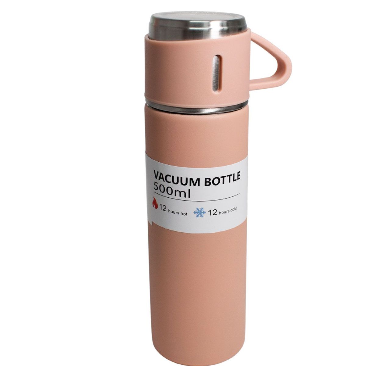 GENERICO - Termo de Acero Inoxidable con tazas regalo - Color Rosado