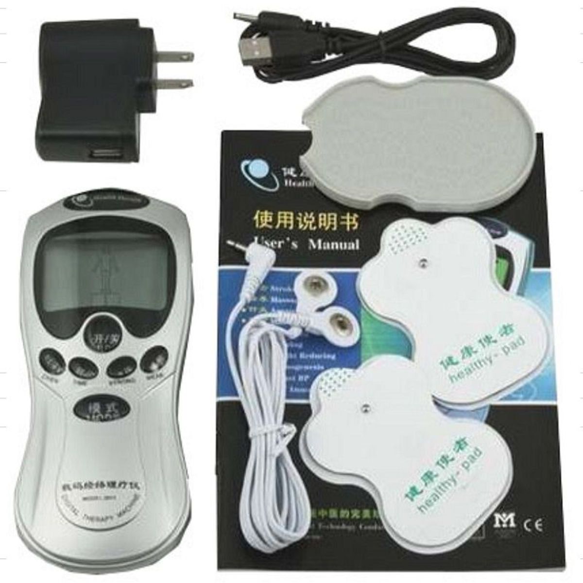 GENERICO - Masajeador Electroestimulador Tens Blueidea 4 Parches