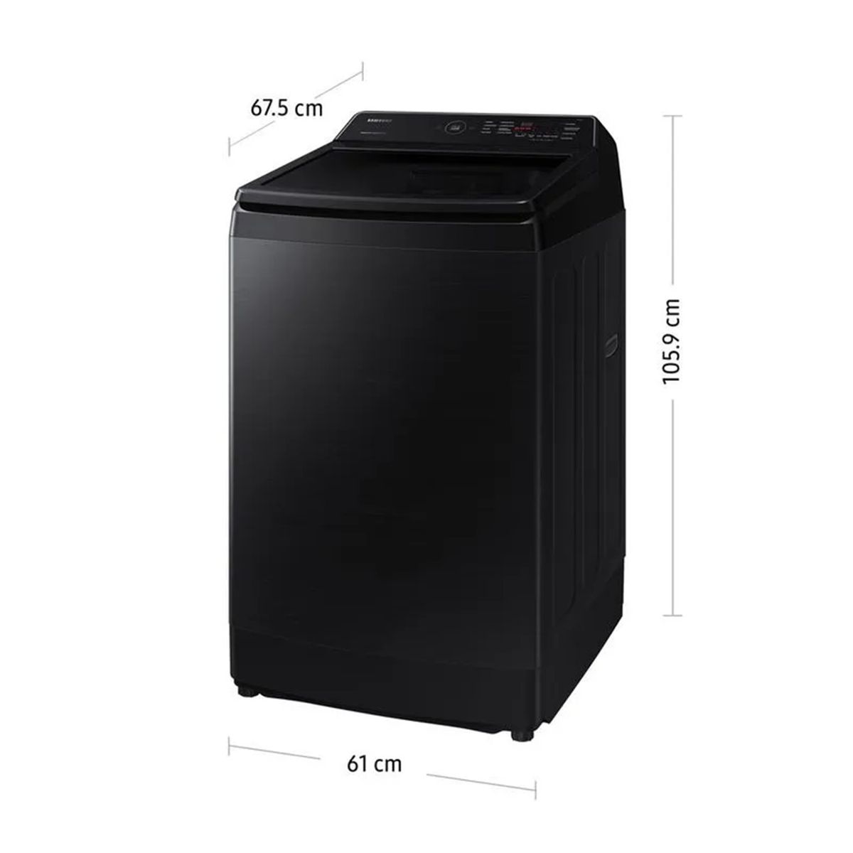 SAMSUNG - Lavadora Samsung 13 Kg Eco Inverter WA13CG5441BVPE Negro