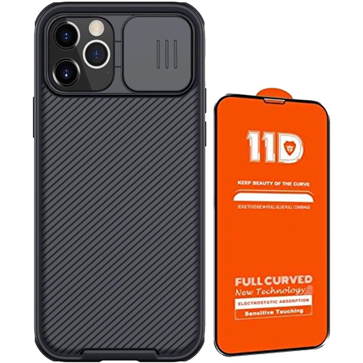 NILLKIN - Case Nillkin Camshield + Vidrio Templado iPhone 13 Pro Max - Negro