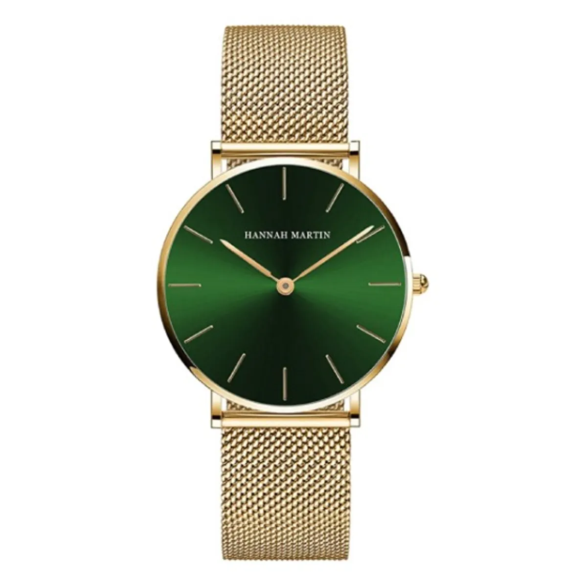 HANNAH MARTIN - Reloj Hannah Martin Acero Dorado y Verde HAN-M-16