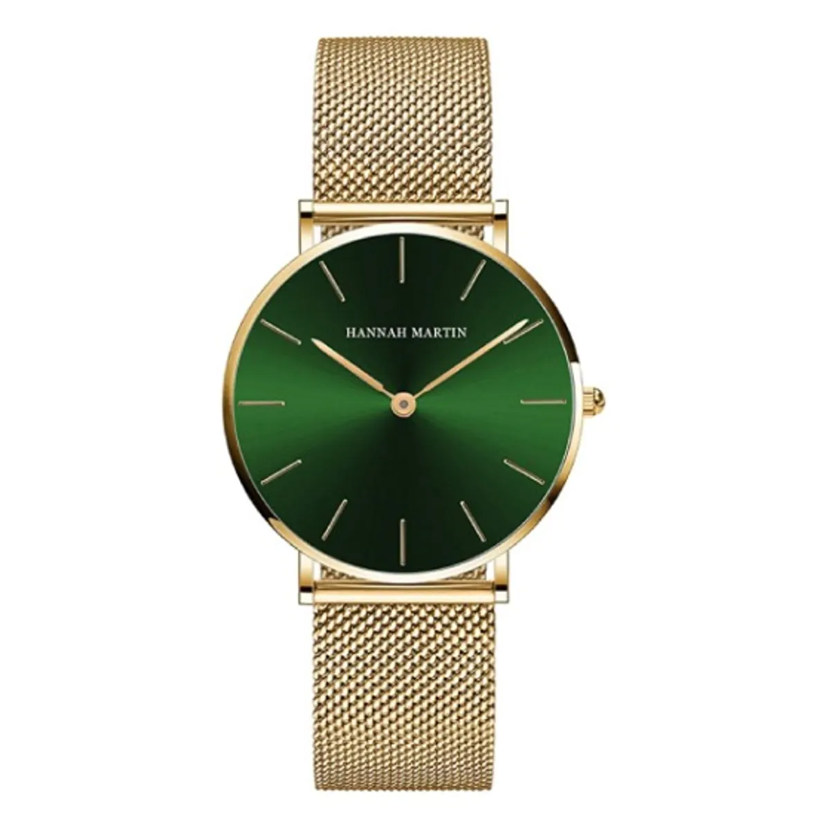HANNAH MARTIN - Reloj Hannah Martin Acero Dorado y Verde HAN-M-16