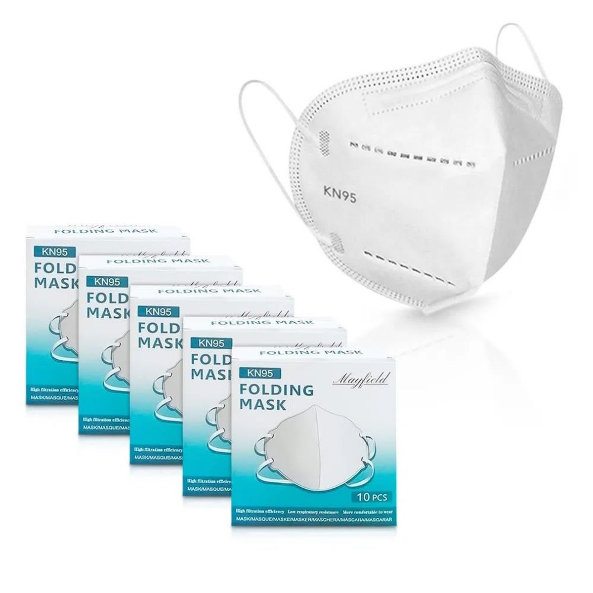 MAYFIELD - MASCARILLA MAYFIELD kn95 5 capas 50 unid empaque individual