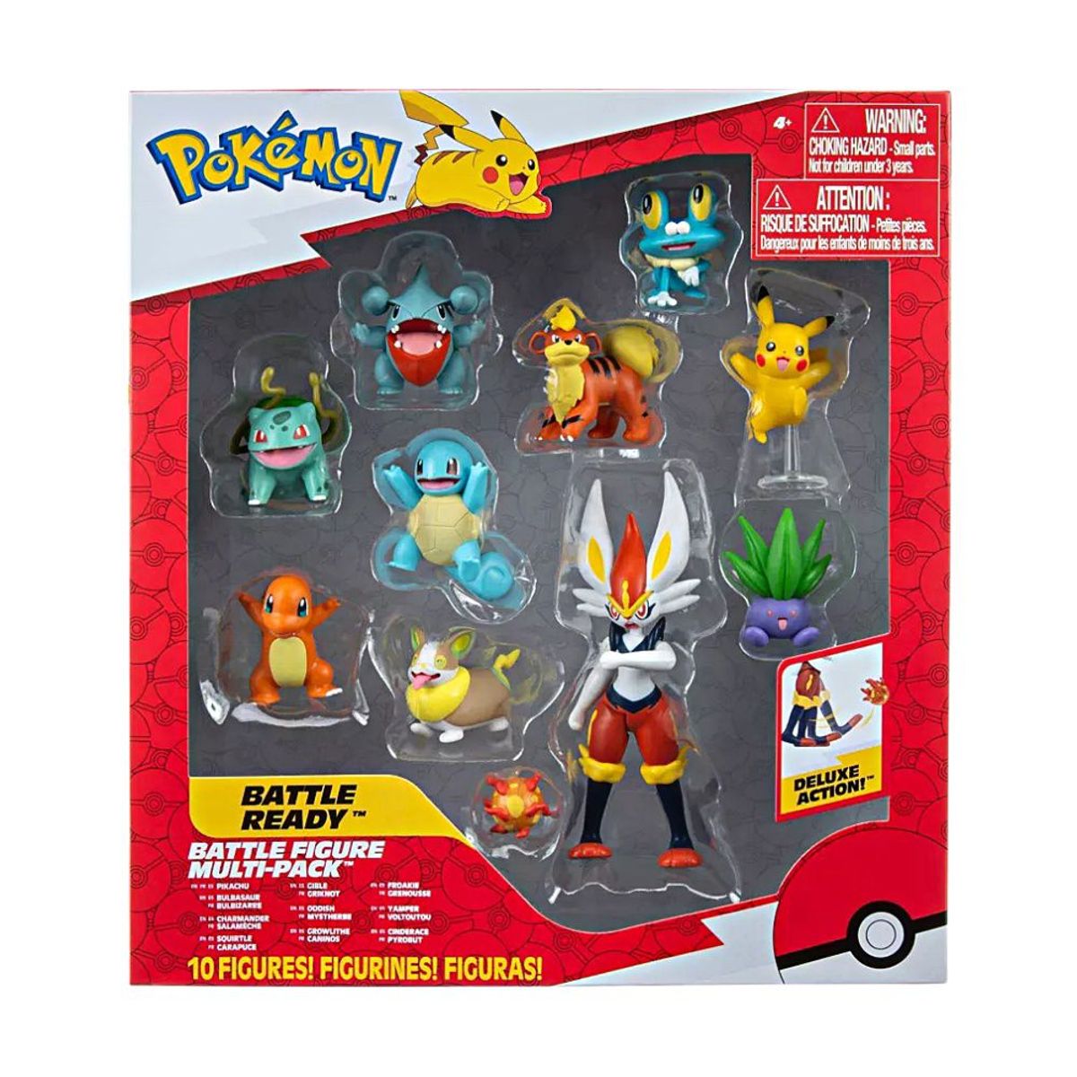 JAZWARES - Set de Figuras Batalla Pokemon x 10