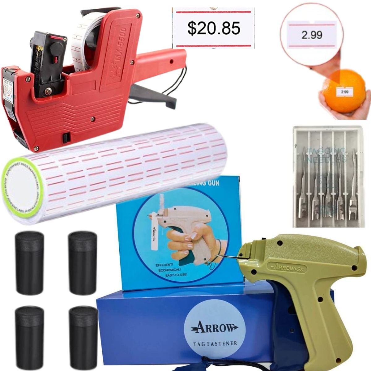 ARROW - Kit Etiquetadora Para Ropa fechadora De Precios Lote Mx5500