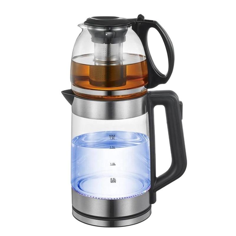 GENERICO - Hervidor Eléctrico + Tetera Infusora 2 en 1 de 1500W