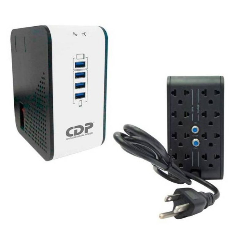 CDP - ESTABILIZADOR DE ENERGIA 8 TOMAS MARCA CDP R2C-AVR1008I 1000VA/500W