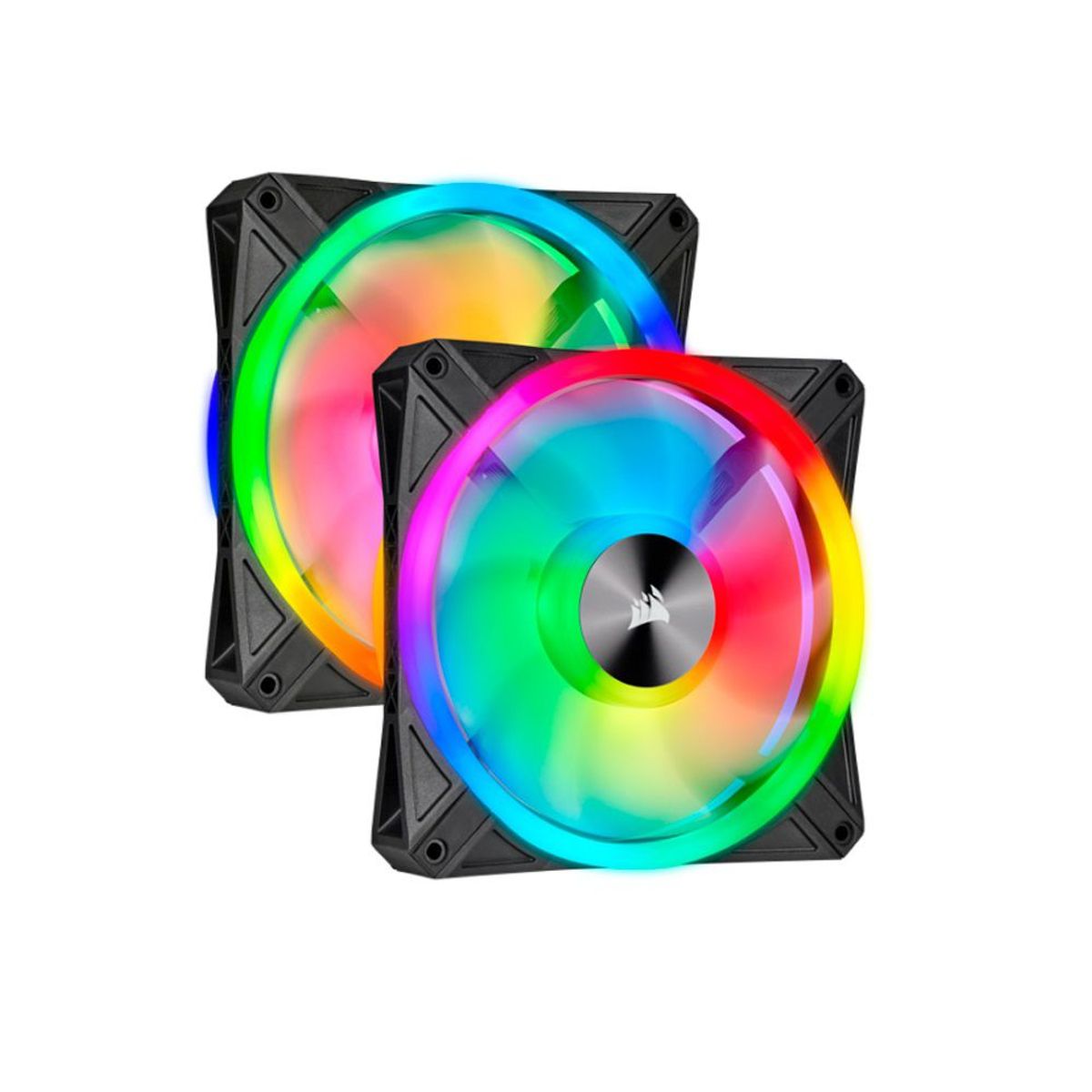 CORSAIR - Kit  2 Unid Fan Corsair QL140 RGB 14cm 550-1250 ±10% RPM 6V-13.2V PWM
