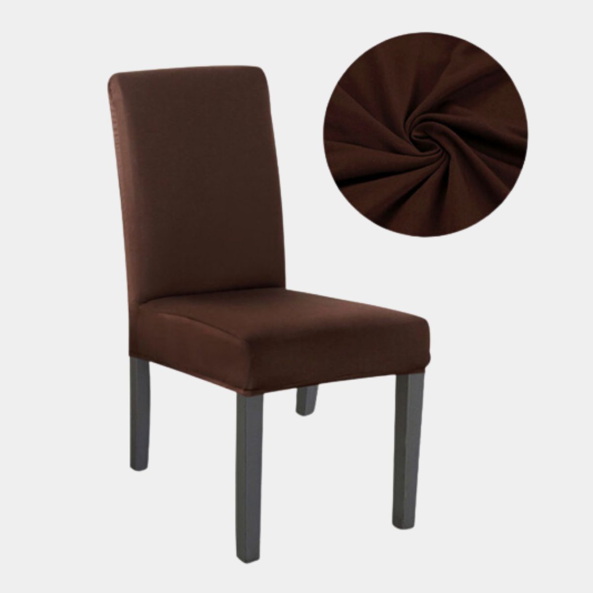 SALA FABULOSA - Funda protectora lycra de silla Set 8 pzs Chocolate intensive