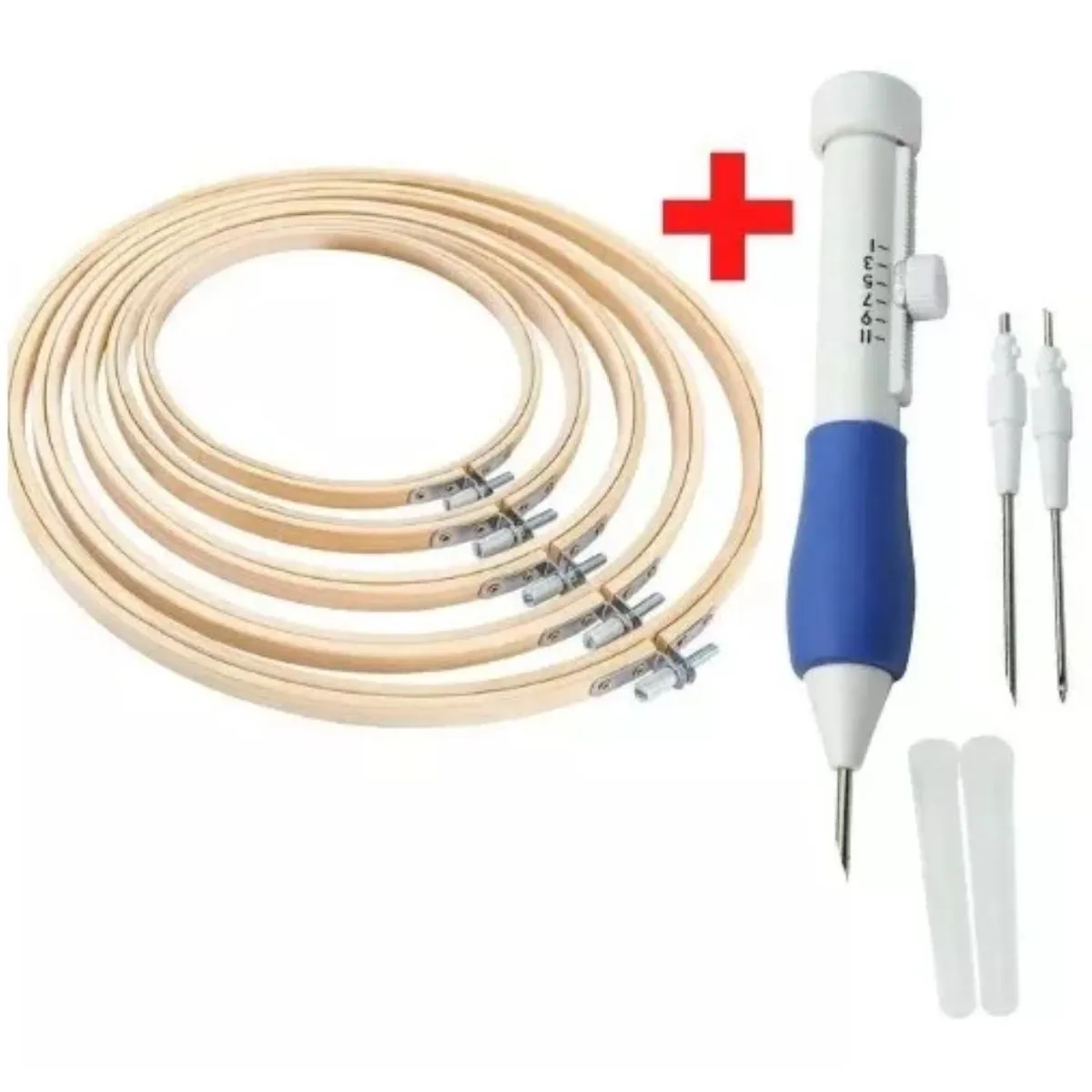 GENERICO - Bastidores Madera Para Bordar  Mas Aguja Mágica De Bordado