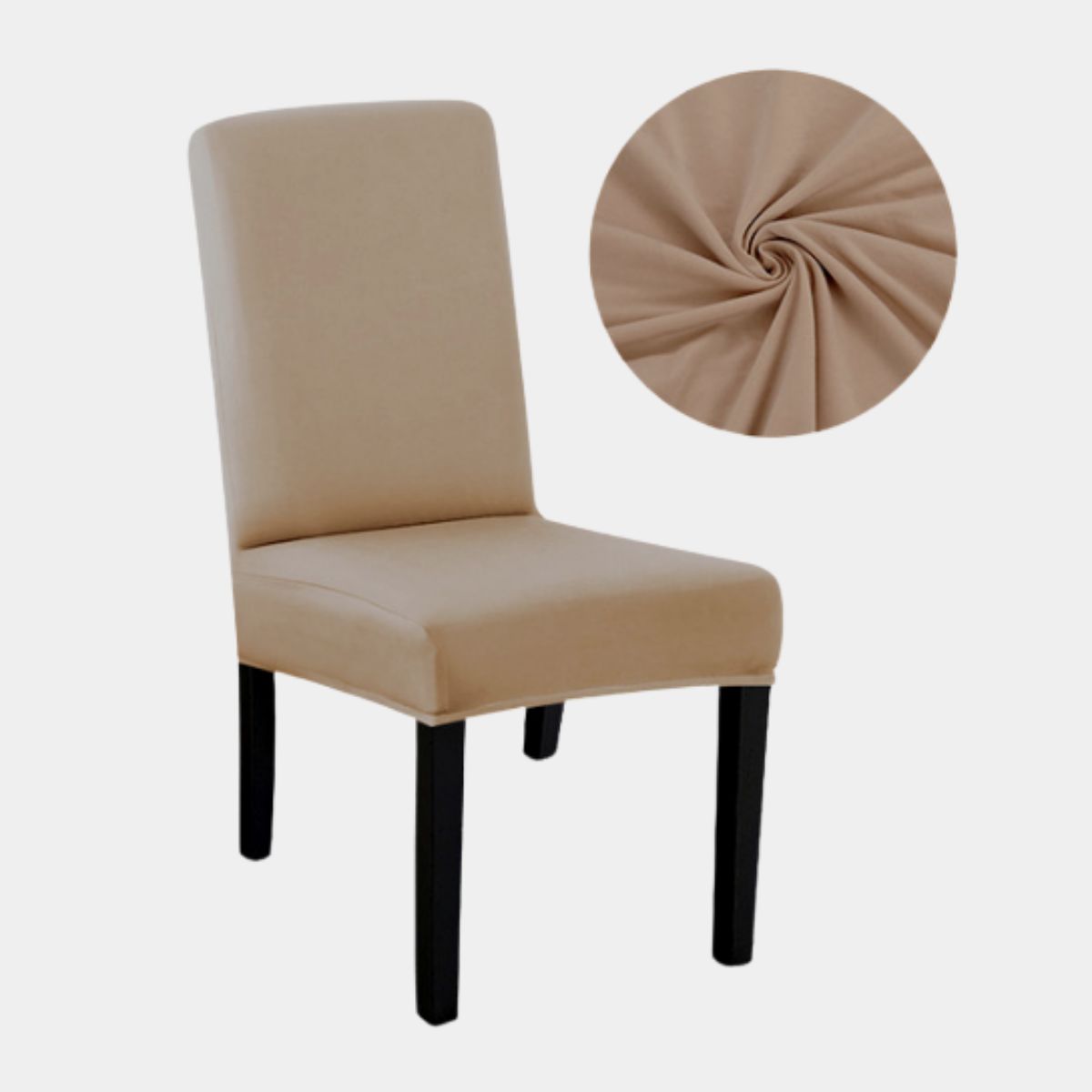 SALA FABULOSA - Funda protectora lycra de silla Set 8 pzs Beige elegant