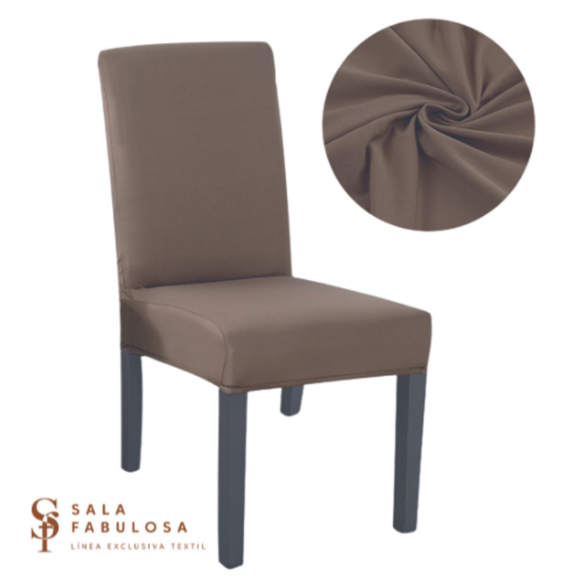 SALA FABULOSA - Funda protectora de silla Lycra Set 8 pzs Arena Sand Sala fabulosa