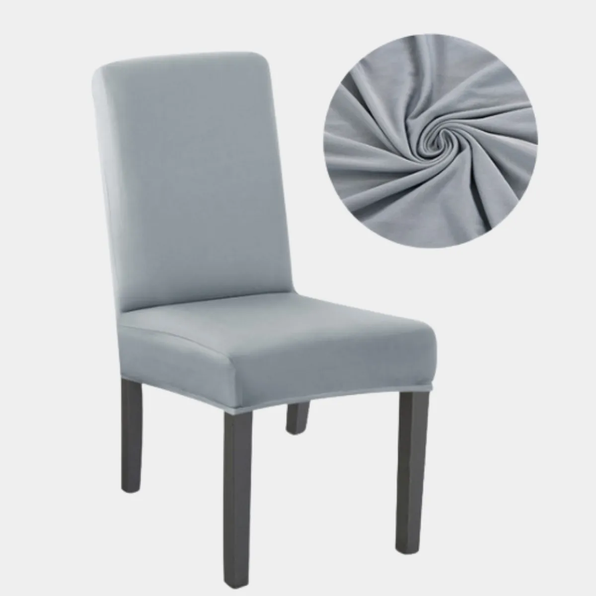 SALA FABULOSA - Funda protectora de silla Lycra Set 8 pzs Gray delicated Sala fabulosa