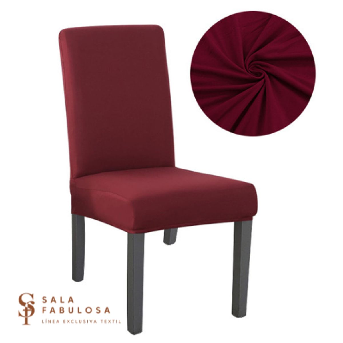 SALA FABULOSA - Funda protectora de silla Lycra Set 8 pzs soft wine Sala fabulosa