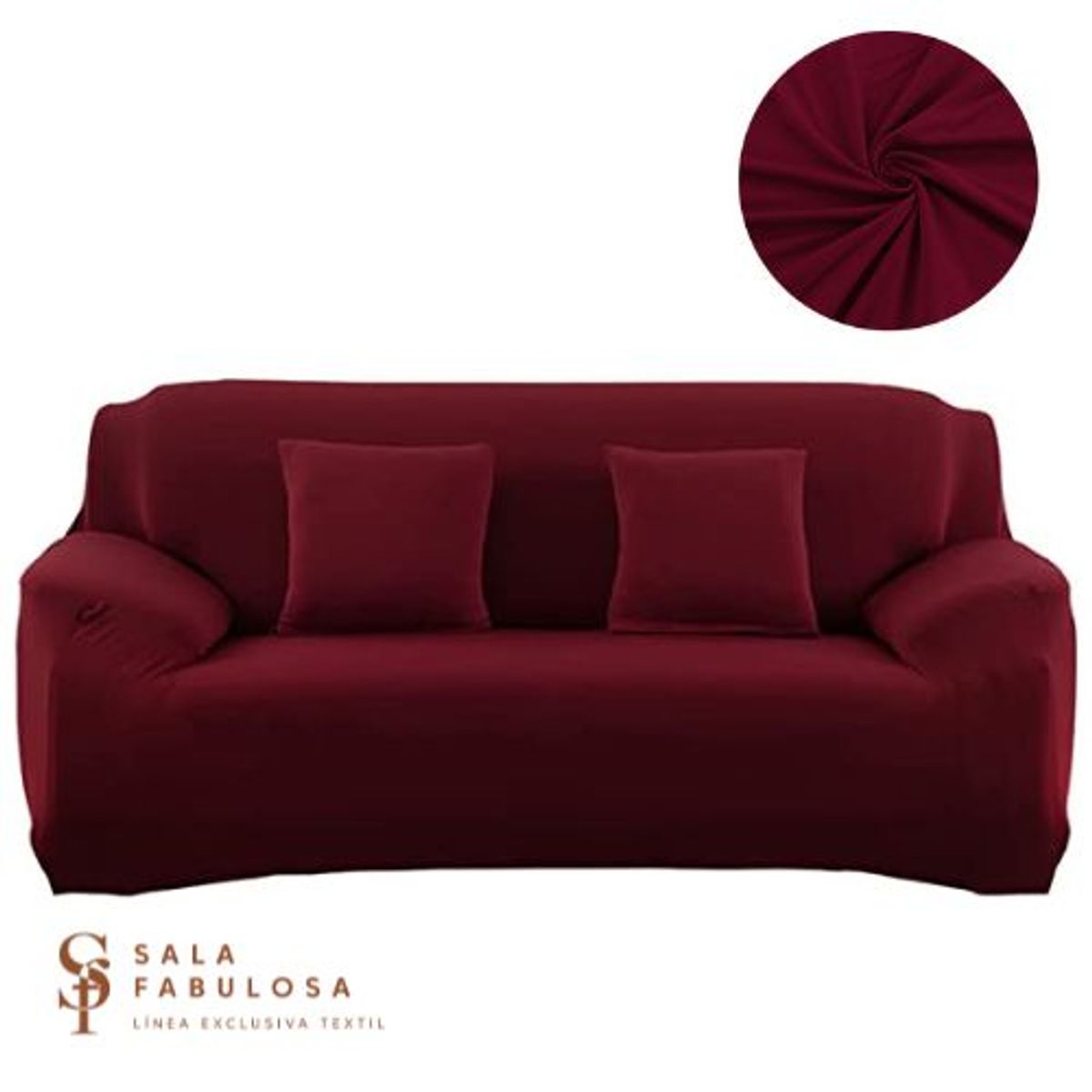 SALA FABULOSA - Funda protectora de mueble Lycra Set 3-2-1 pzs Soft wine Sala fabulosa