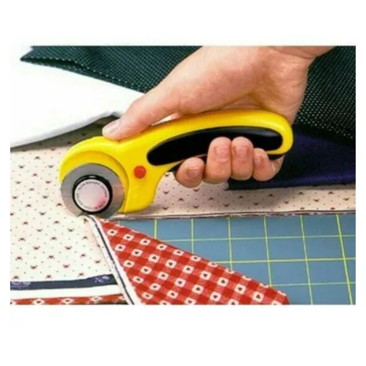 GENERICO - Cortadora Manual De Tela Giratoria 1 Cuchilla Repuesto 45mm