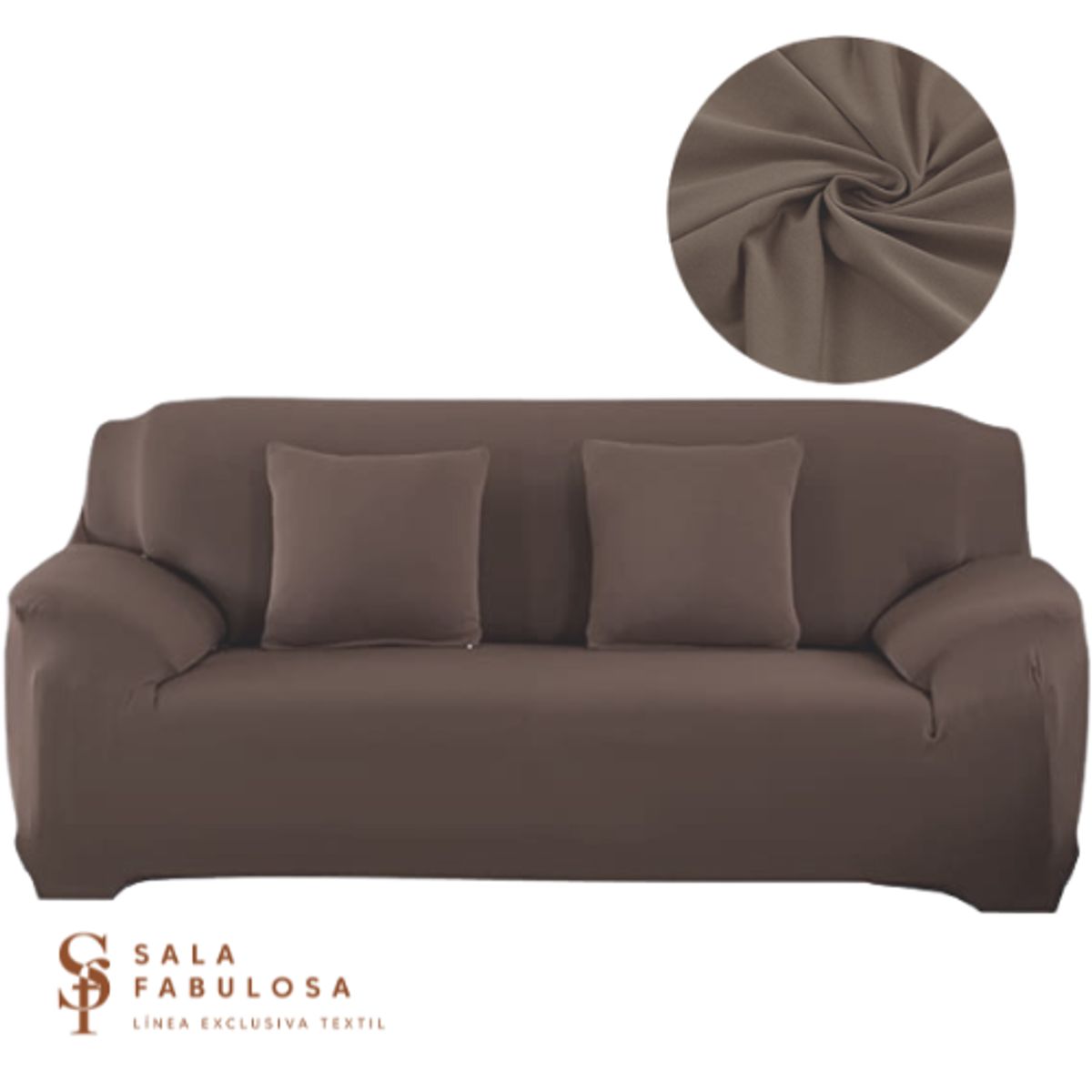 SALA FABULOSA - Funda protectora de mueble Lycra Set 3-2-1 pzs Arena Sand