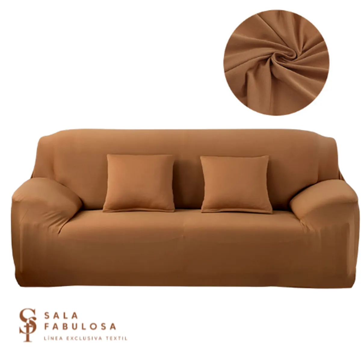 SALA FABULOSA - Funda protectora de mueble Lycra Set 3-2-1 pzs Camel Survivor