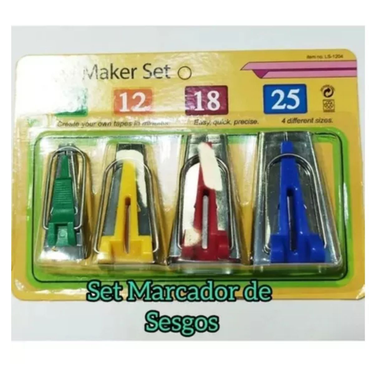 GENERICO - Prensatela Cinta Al Bies Regulable Marcador De Cinta Sesgo