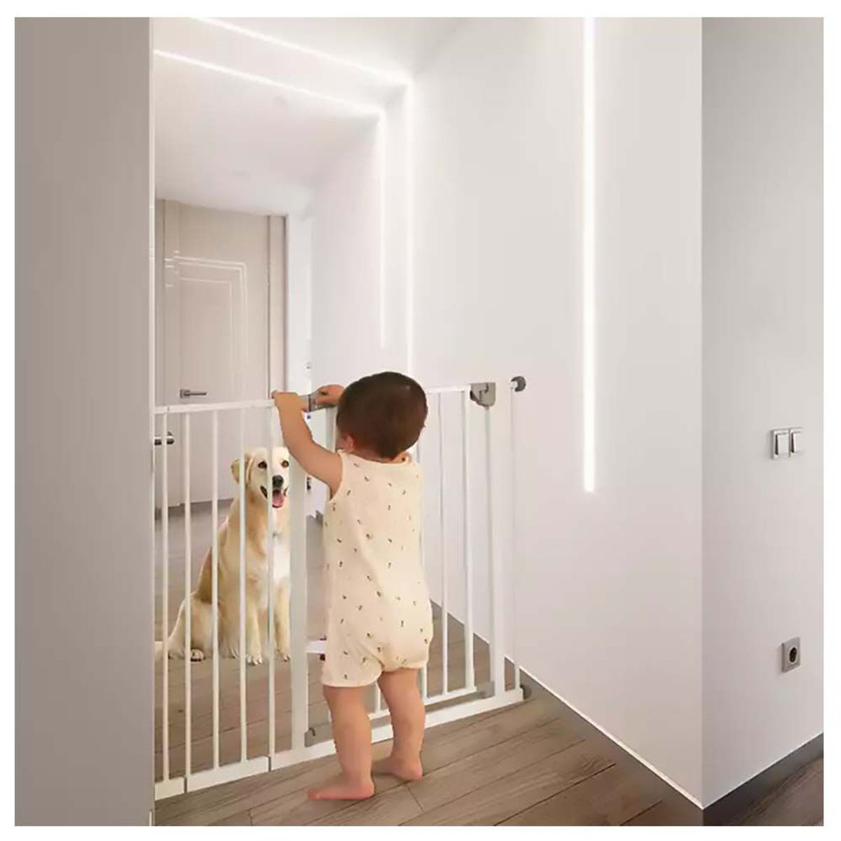BABYKISS - Reja de seguridad para bebes y mascotas 78-86cm de ancho