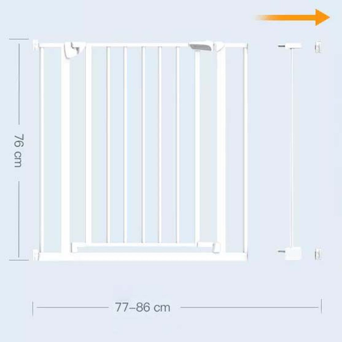 BABYKISS - Reja de seguridad para bebes y mascotas 78-86cm de ancho