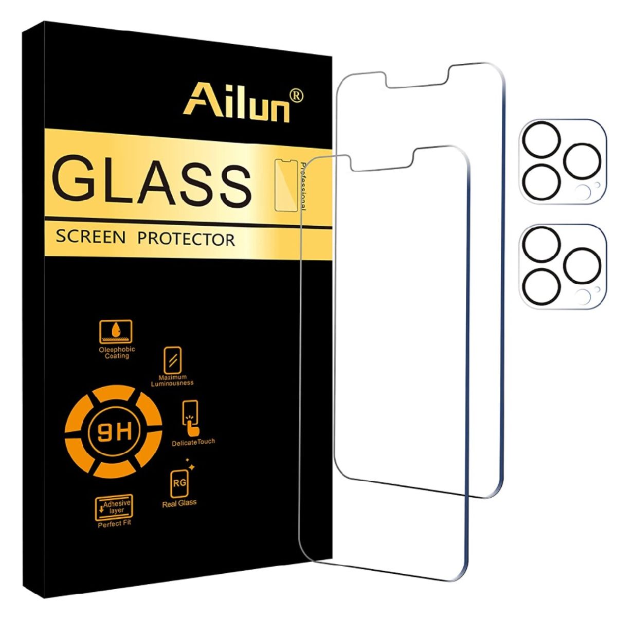 GENERICO - Mica Para iPhone 14 Pro Max + 3 Pack Mica Lente Originales