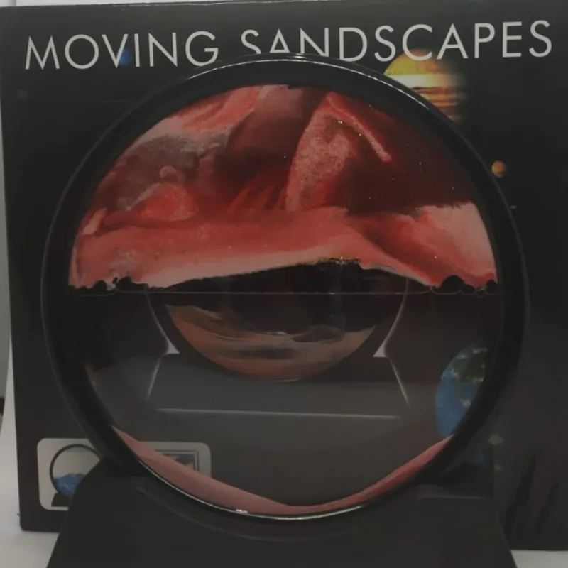 GENERICO - Adorno Tipo Reloj De Arena Relajante De Escritorio Rojo