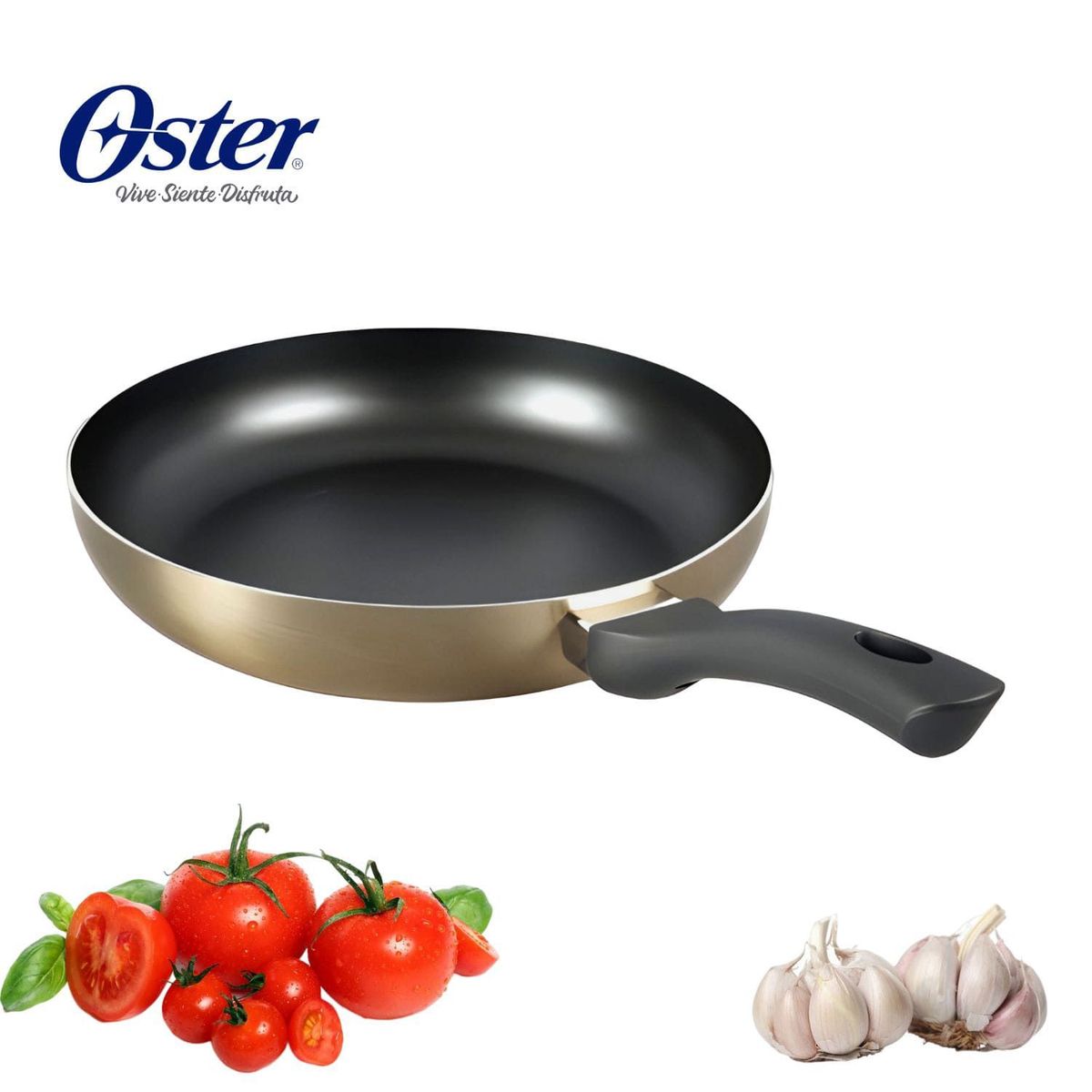 OSTER - Sartén Antiadherente de Aluminio 30cm Herscher Dorado Oster