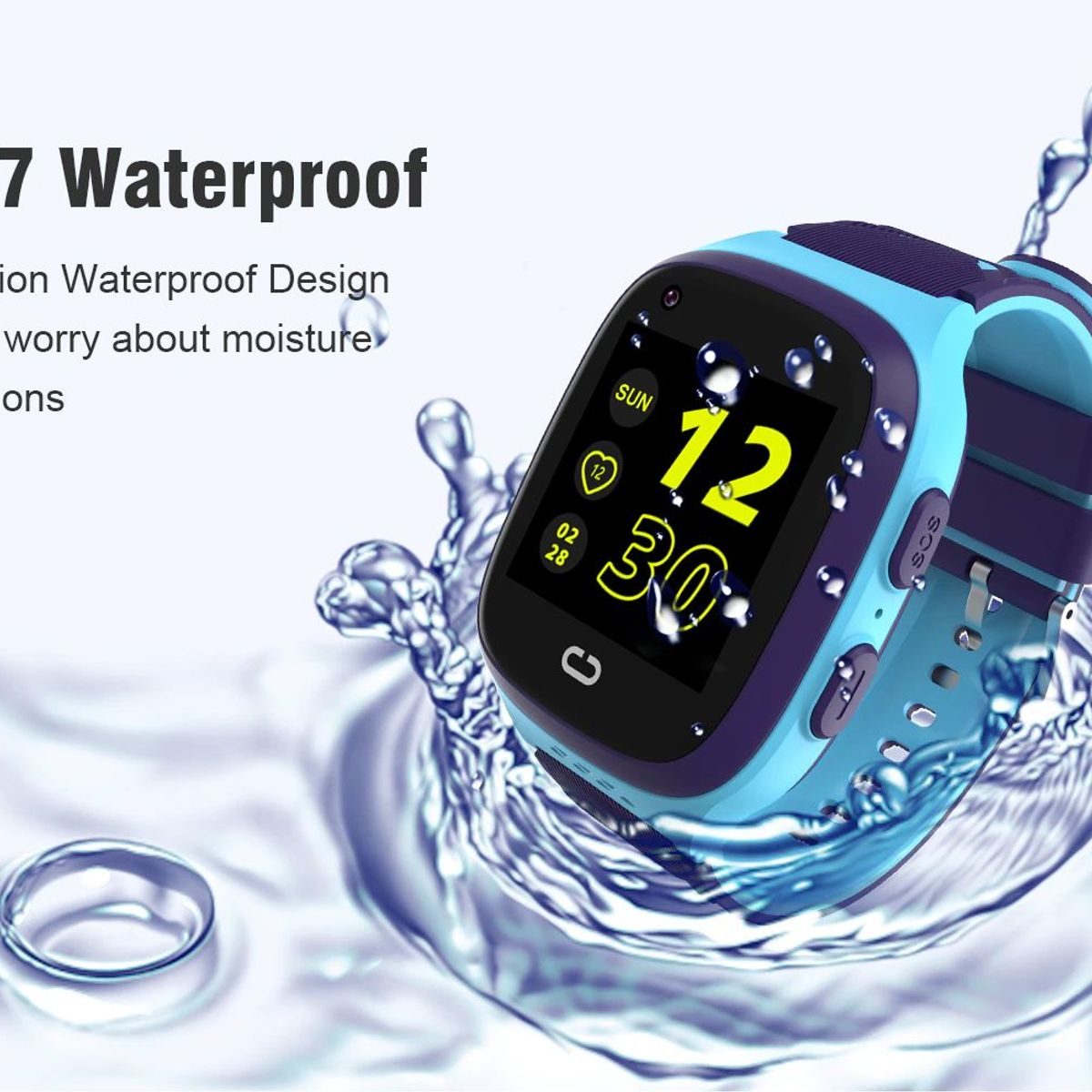 GENERICO - Smartwatch Reloj Lt31 Para Niños Rastreo Gps Celeste 4g Con Camara