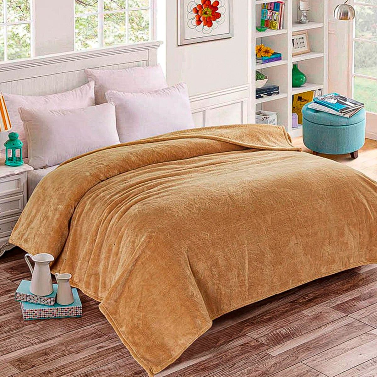 CASATEX - Manta Peluchón 2 plazas - CAMELLO