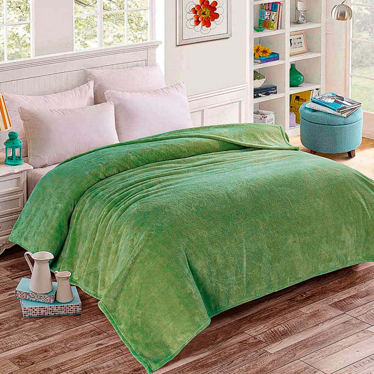 GENERICO - Manta Peluchón 2 plazas - VERDE