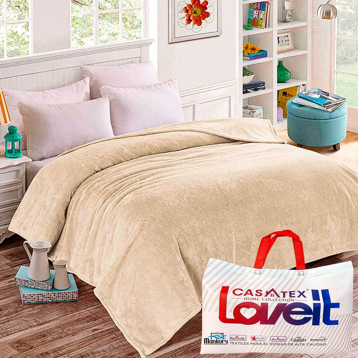 CASATEX - Manta Peluchón 2 plazas - CREMA