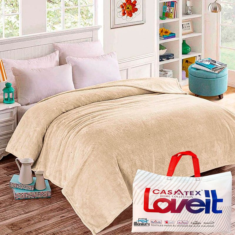 CASATEX - Manta Peluchón 2 plazas - CREMA