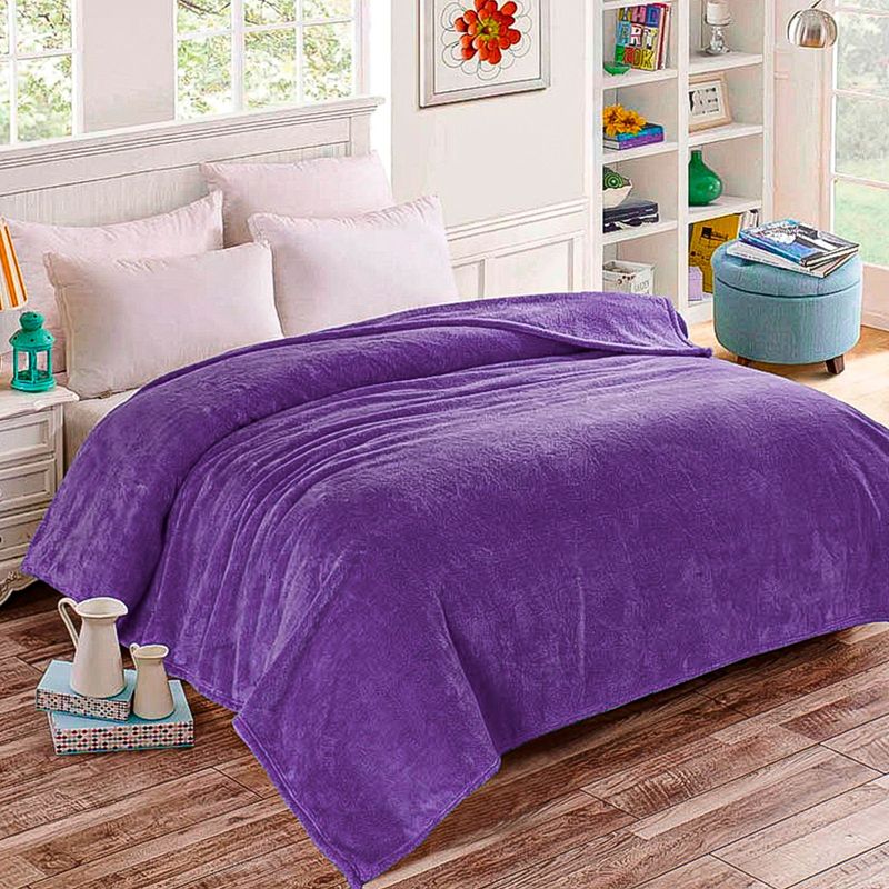 CASATEX - Manta Peluchón 2 plazas - MORADO