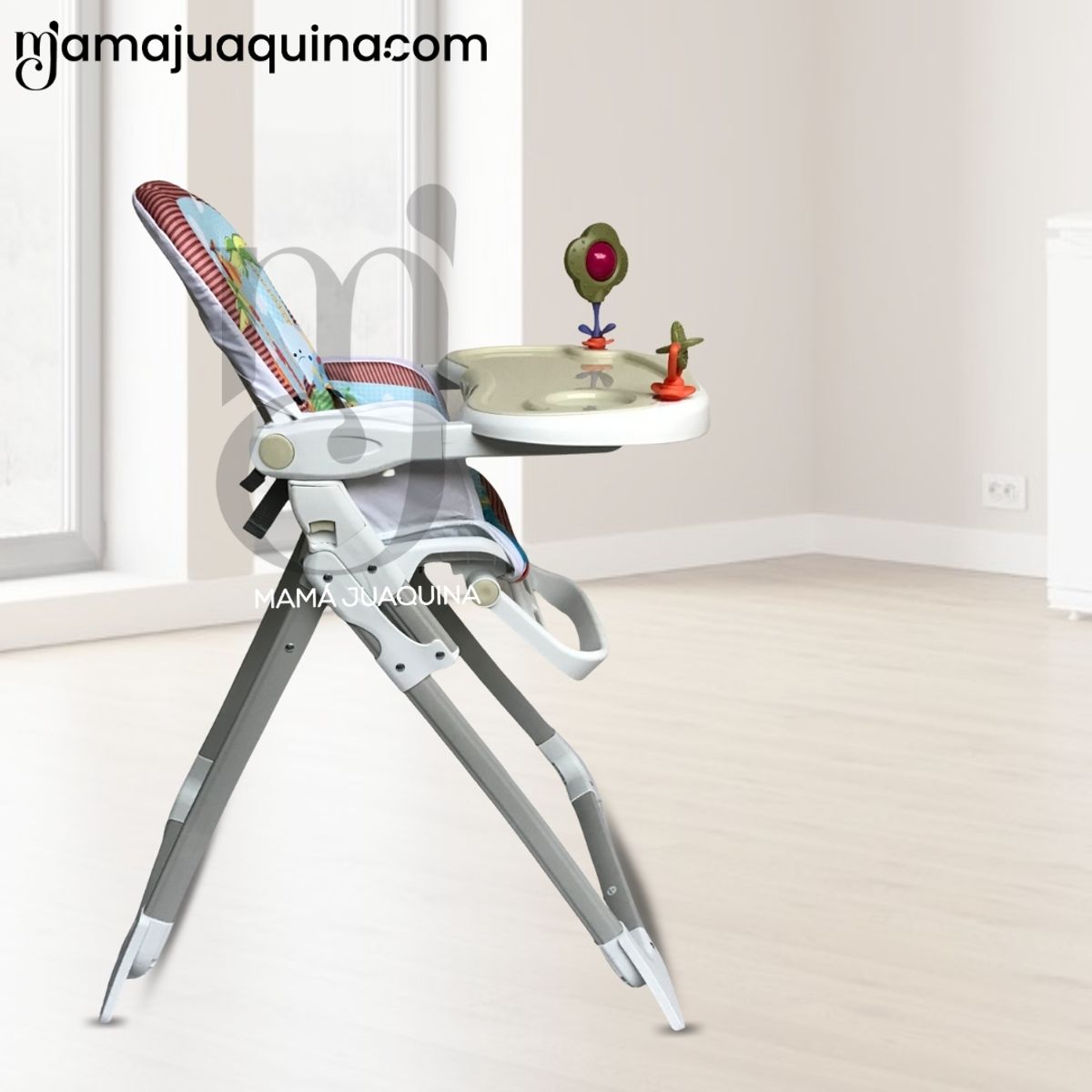 BABY - Silla De Comer Plegable «JUNGLE» Brown