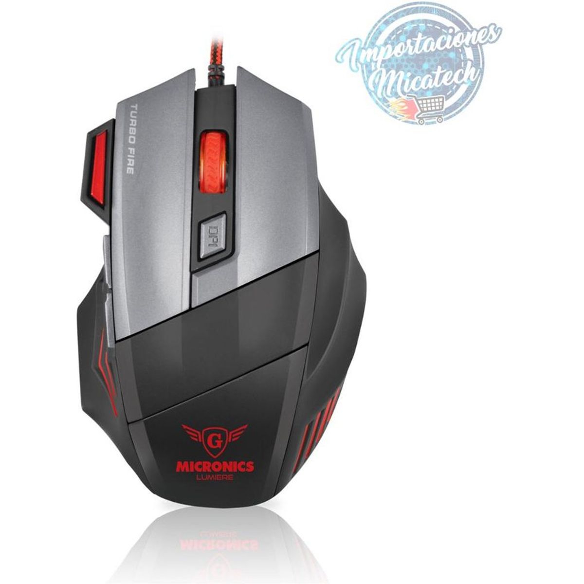 MICRONICS - Mouse gamer micronics lumiere 3200 dpi rgb 7b + pad