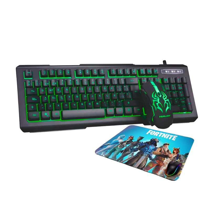 HALION - Kit gamer halion 3 en 1 mirage : teclado semimecánico + mouse + pad